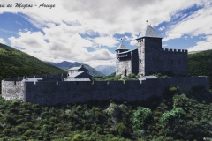 Hypothèse de reconstruction château de Miglos par Laurent Chanal - © Reconstruction 3D châteaux en ruines
